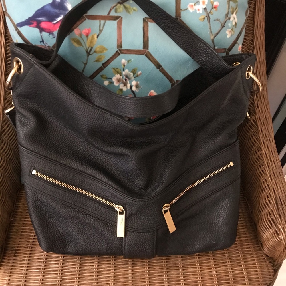 Michael Kors Black Pebbled Leather Bag